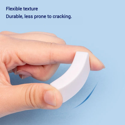 Deli 2B White Erasers Soft PVC Mess-Free Clean Rubber for Pencils Exam Office School Sketching Art Supplies