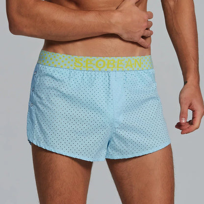 Solid color, men's mesh breathable men's shorts, boxer men's boxers 240503