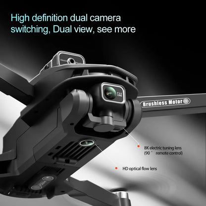 V168 MAX GPS Drone Professional 4K Dual Camera Brushless Obstacle Avoidance Security Drones with Large Screen Control Quadcopter