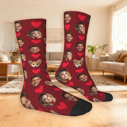 Customized socks for men and women Face-themed funny expression socks Personalized photo-customized socks Birthday gifts