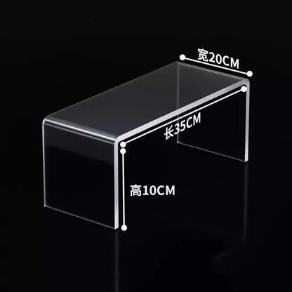 5mm Thick Acrylic Clear Storage Rack Desktop Display Cosmetics Storage Table Elevated Partition Board Toy Perfume Storage Rack