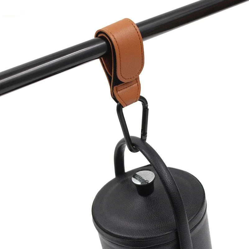 Leather Baby Bag Stroller Hook Pram Rotate 1/2pcs 360 Degree Rotatable Cart Organizer Pram Hook Stroller Accessories