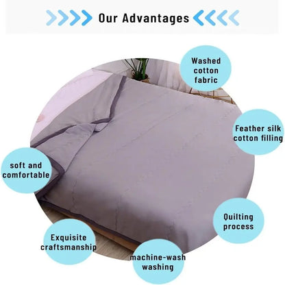 New Double Sided Cooling Blanket Cold Effect Skin-Friendly Conditioning Quilt Breathable Solid Color Cooler Quilt Spring Summer