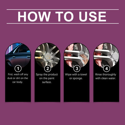 Car Rust Remover Spray Safe for Auto Paint Metal Surface Treatment for Chassis, Wheels, Tools Prevents Corrosion Degreaser 100ml