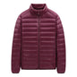 Men's Stand-Collar Hooded Lightweight Down Jacket for Winter - 90% Duck Down, Sporty, Warm & Versatile (Couple Style Available)