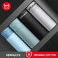 MiiOW 4Pcs Sexy Cotton Men Underpants Boxers Graphene Antibacterial Innerwear Man Underwear Breathable Men's Panties Underpants