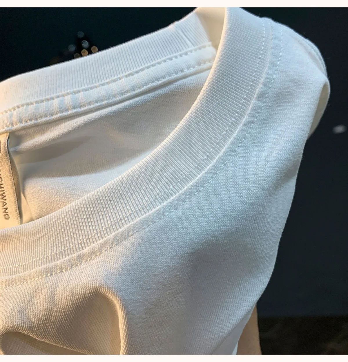 Fashionable men's T-shirt trend abstract artistic print summer loose combed cotton comfortable short sleeved top