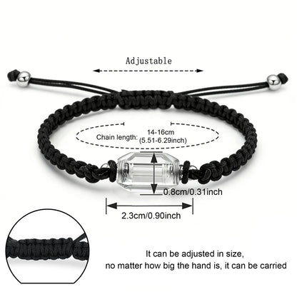 Acrylic Vial Bracelets Cremation Jewelry Urn Bracelet Bangle Rope Handmade Bracelet Adjustable Memorial Keepsakes for Loved Ones
