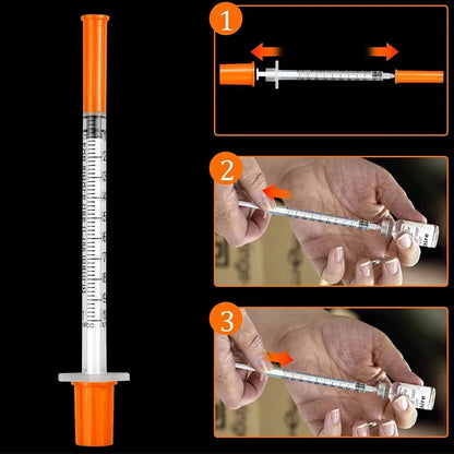 Individually Wrapped Manual Push Veterinary Plastic Syringes With Needles Disposable Style For Lab Pets Pigs And  Farm Livestock