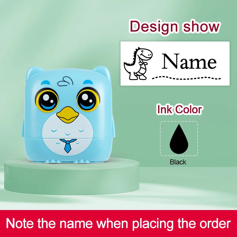Kids Personalized Stamp - Custom Embossed Seal for School Projects, Travel-Friendly Gift Set with Storage Case & Unique Designs