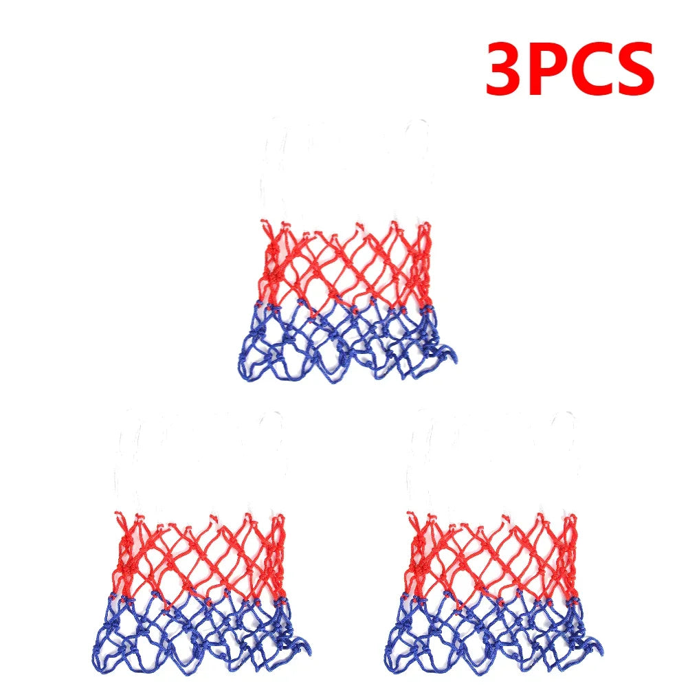 1-5PCS Basketball Net All-Weather Basketball Net Tri-Color Basketball Hoop Net Powered Basketball Hoop Basket Rim Net 농구골대