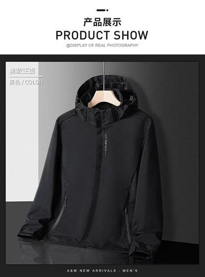 Camping Jacket Coats Men Water & Windproof Windbreaker Jacket Male Hiking Clothing Jacket Man Tops Fishing Wearing Free Shipping