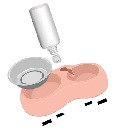2-in-1 Pet Feeder & Water Dispenser - Anti-Slip Automatic Cat Dog Bowl Circulating Flow Water Feeding Pet Supplies
