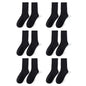 6/12 Pairs Middle Tube Socks For Men Solid Colour In White and Black Streetwear Harajuku Fashion Breathable and Casual Socks