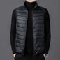 2025 Autumn Winter Men' Sleeveless Vest Jackets Fashion Male Cotton-Padded Vest Coats Men Stand Collar Warm Waistcoats Clothing