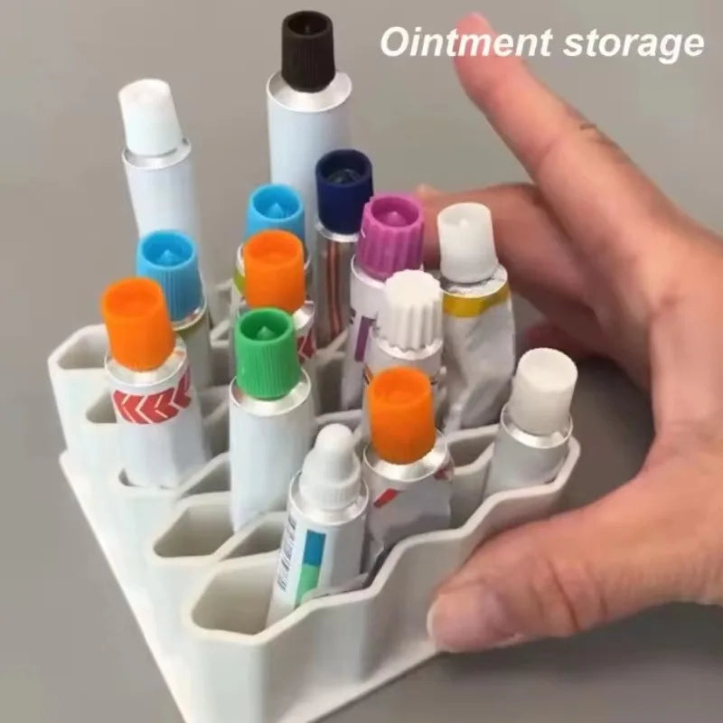 Pen Holder Multi-purpose Ointment Holder Stationery Storage Rack Desktop Ointment Stand Home Compartment Organizer