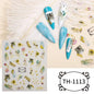 1PCS Marbled Nail Sticker 3D Abstract Lines Sticker Nail Art Supplies Nail Decals Y2K Laser Butterfly Ladies Nail Art Decoration
