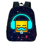16 Inch Angry Geometry Dash Backpack Boys Girls Bookbag Cartoon Game Kids Kindergarten School Bags Toddler Childcare Backpack