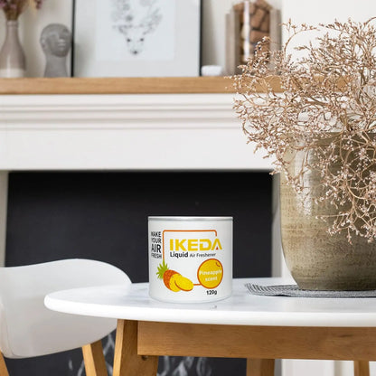 IKEDA 120g Pineapple Air Freshener Liquid, Long Lasting Car Fragrance, Home Office Deodorizer, Eliminates Cigarette Pet Kitchen