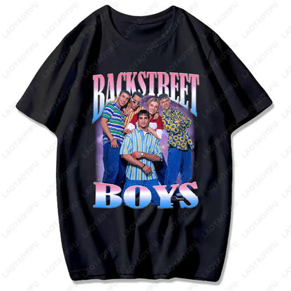 Backstreet Boys Millennium Tour Music Vintage Tshirt Men Women Hipster Popular Tops Summer Fashion Streetwear Unisex Tees Gift