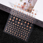 3D Laser Silver/Rose Gold Hollow Cross Star Nail Art Stickers Design Self-Adhesive Hollow Cross Star Nail/Body Art Decor Sticker
