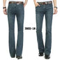 Male Bell Bottom Denim Trousers Slim Black Boot Cut Jeans Men's Clothing Casual Business Flares Pants