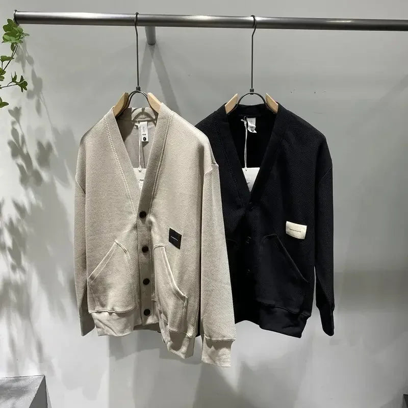 Men's Clothing Icon V Neck Cardigan Knit Sweater Male with Pockets Jumpers Tops Best Selling Products 2025 New in Knitwears A X