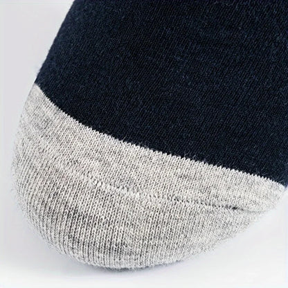 10/20/30pairs Men's Color Block Boat Socks, Fashion Breathable Comfy Low Cut Ankle Socks, Men's Socks