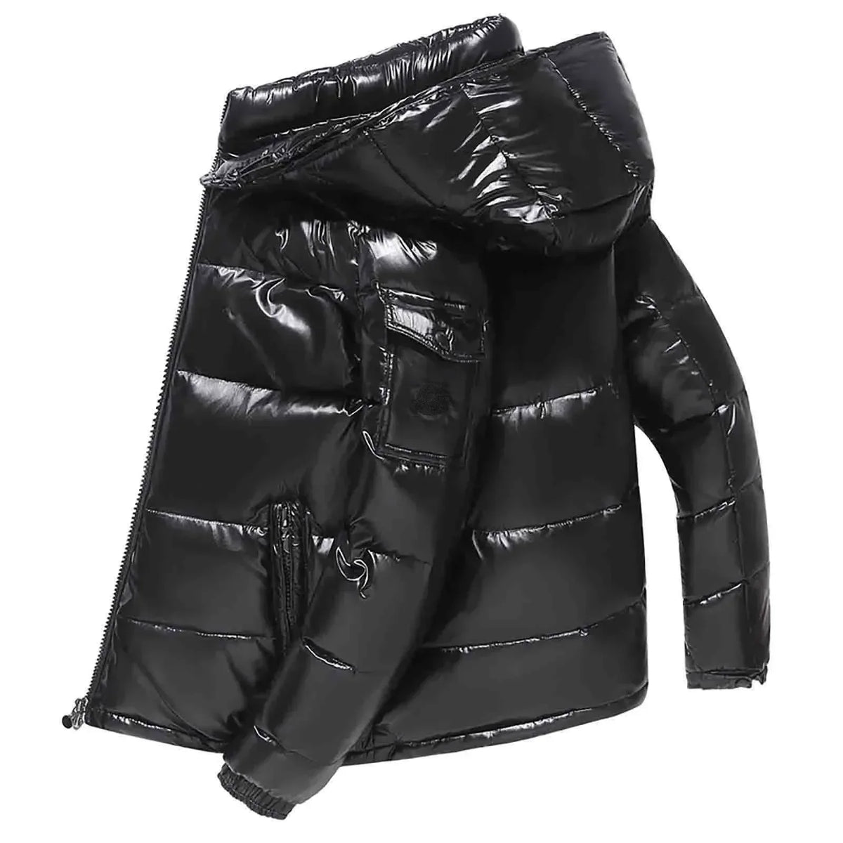 Fashion Shiny Stand Up Waterproof Hombre Buffer Bubble Thick Jackets Coat Casual Male Parkas Quilted Padded Shiny Parkas Men
