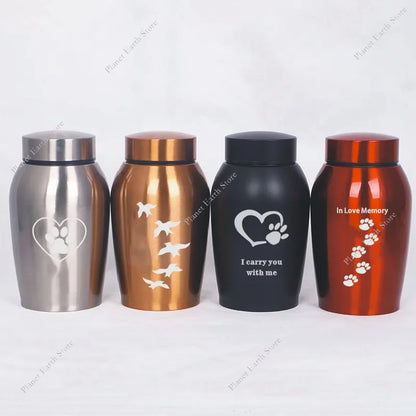 2025 Stainless Steel Dog Ashes Urn Dog Cat Bird Mouse Cremation Ashes Urn Pet Souvenir Jar Sealed Funeral for Dogs Supplies