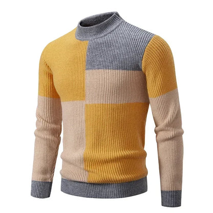 New Autumn and Winter Casual Warm Neck Sweater Knit Pullover Tops  Man Clothes