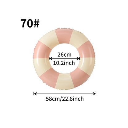 1PC Ins Style Macaron Inflatable Swimming Ring Adult Thickened Pool Float Summer Pool Party Water Toy