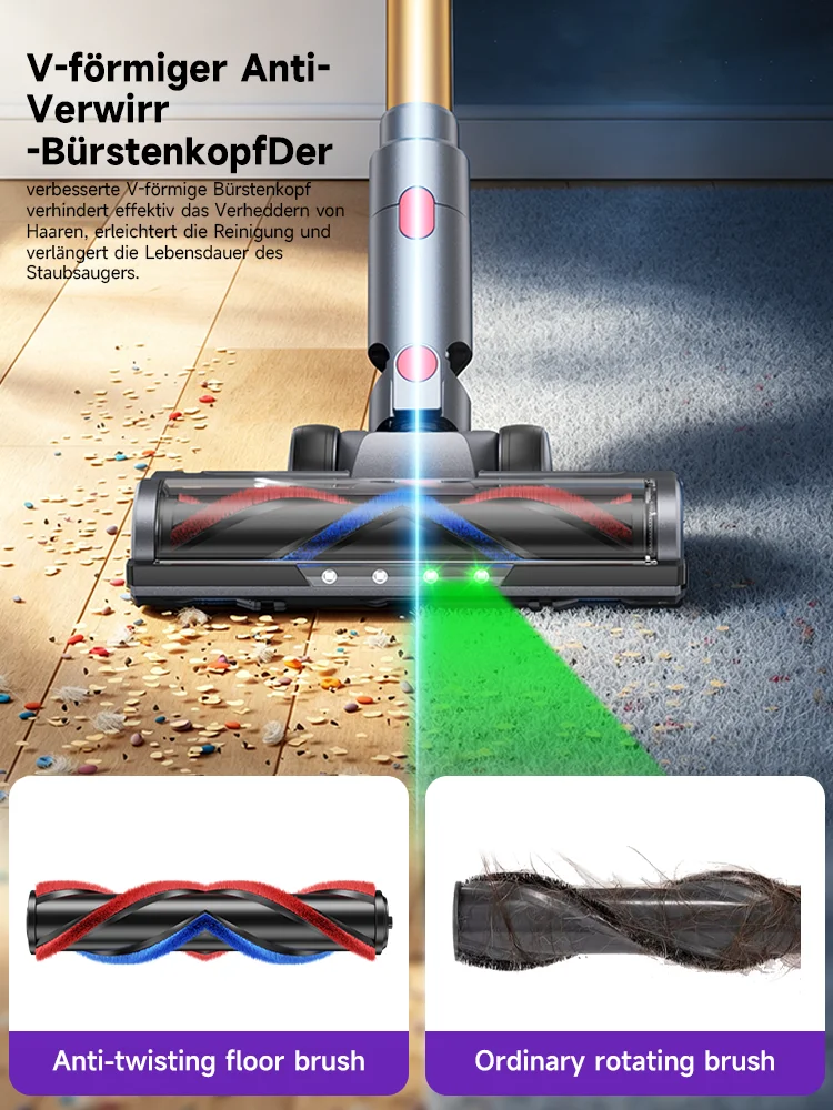 Tdyon Nova 70000PA 680W Cordless Vacuum Cleaner 75mins Long Runtime Removable Battery Self-Standing Wall Charging Vacuum Cleaner