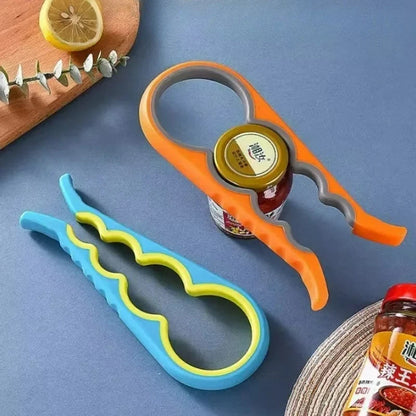 1PC 4-in-1 Multi-Function Non-Slip Kitchen Bottle And Can Opener Twist Labor-Saving Bottle Lid Opener for Easy Home Use