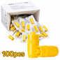 50/100Pcs 2 Color Yellow Transparent Disposable Sterile Heparin Cap Veterinary Animal Lab IV Cannula Infusion Lock Connector