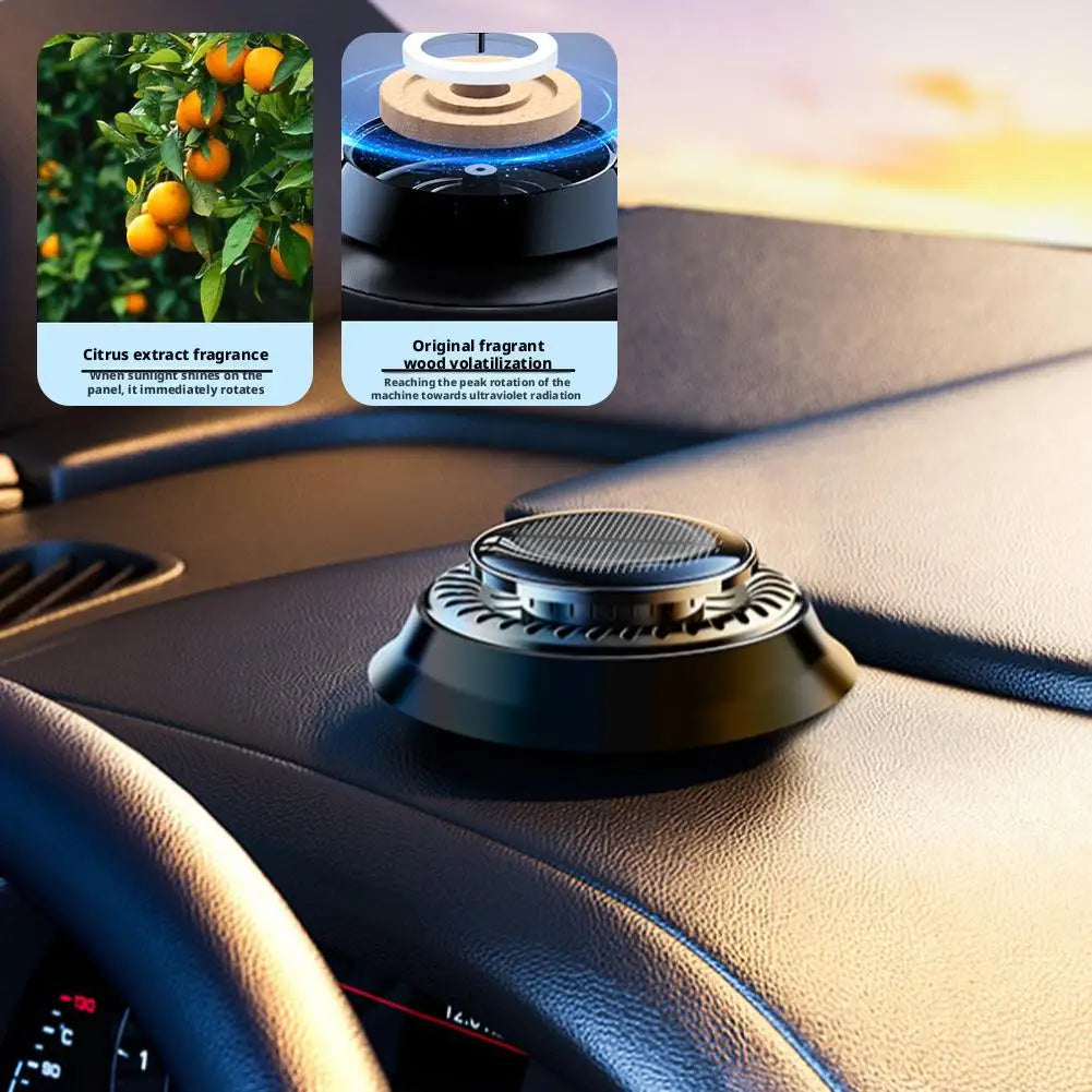 Solar Car Aromatherapy Essential Oil Levitation Automatic Rotation Fragrance Ornament Air Freshener Car Interior Decorations