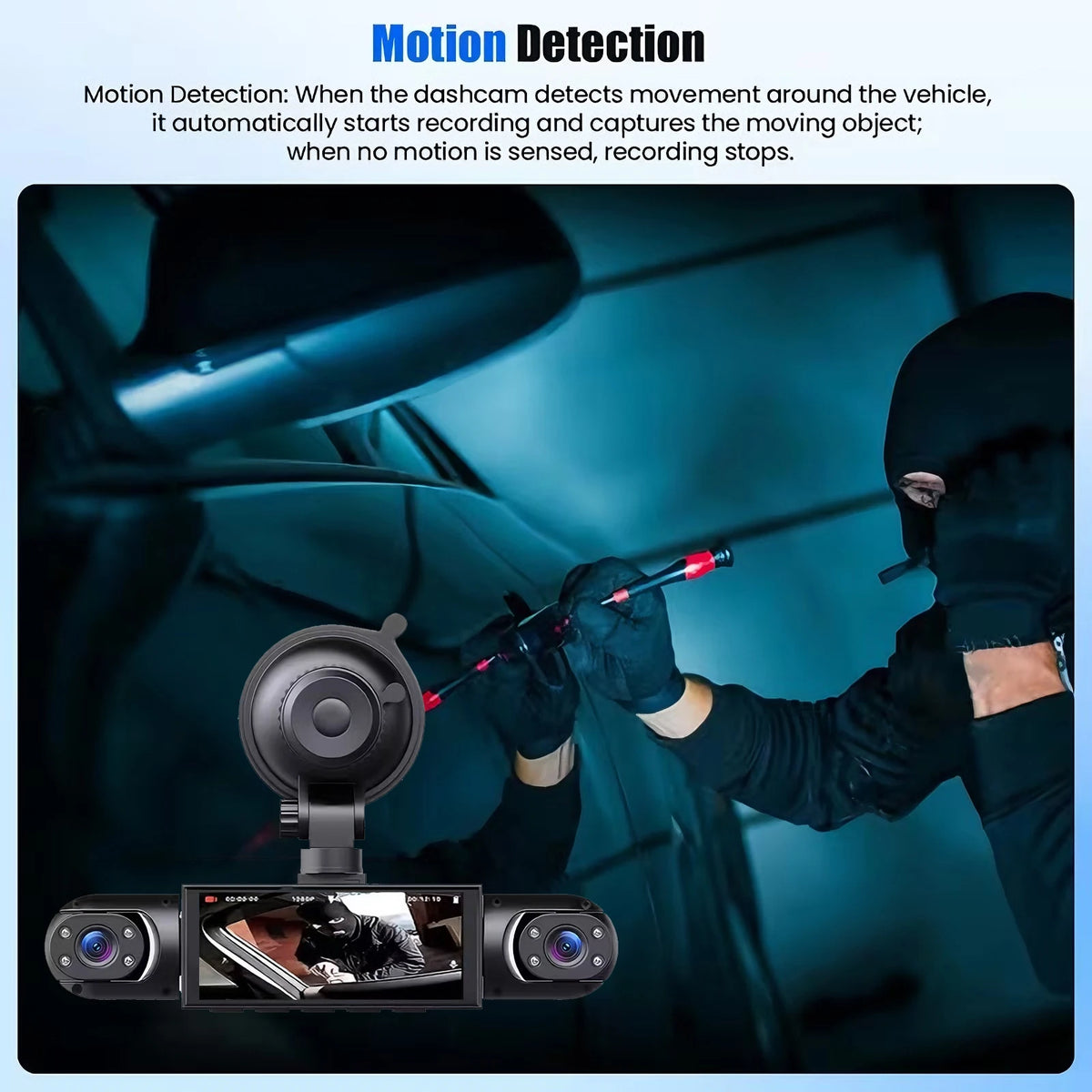Dash Cam Vehicle DVR Video Recorder 4 Cameras for Cars Black Box Front Rear Internal Night Vision Loop Recording Dashcam Car 360