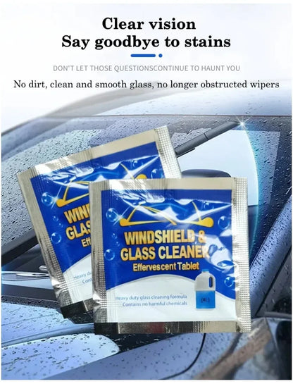 ISGTDRM Solid Cleaner Car Windscreen Cleaner Effervescent Tablet Auto Wiper Glass Solid Cleaning Concentrated Tablets Detergent