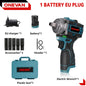ONEVAN 500N.M Brushless Electric Impact Wrench Handheld Cordless Electric Screwdriver Wrench Power Tool With Lithium-Ion Battery