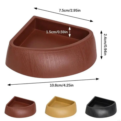 L9BE Reptiles Water Bowl Shallow Triangular Water Dish Terrarium Aquariums Decoratio