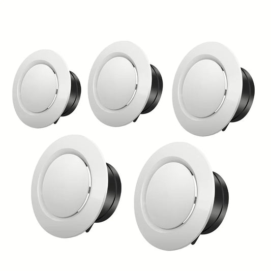 Exhaust Hood ABS Air Vent Extract Valve Grille Round Diffuser Ducting Ventilation Cover Air Volume Cooling Vent 75mm 100mm 125mm