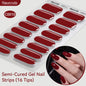 Gradient Auroras Semi Cured Gel Nail Strips Sparkly Shinning DIY Gel Polish Stickers for Nails Works with UV/LED Nail Lamps