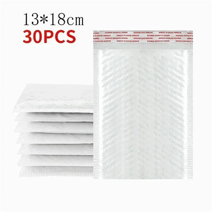 10-50Pcs Bubble Envelopes White Foam Shipping Bags Poly Bubble Mailers Pad Self Seal Packing Bags for Magazine 11cm 15cm 23cm