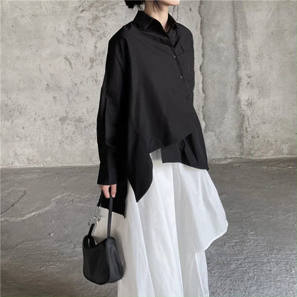Women Skirts Gothic Irregular Skirts Pants Women High Waist White Black Long Skirts Female Pleated Skirts Culottes Women Clothes