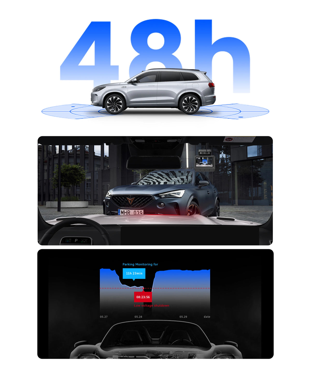 DDPAI Dash Cam Z50 Pro 4K UHD 3"IPS Display Built-in GPS ADAS Dual-channel Car DVR Wi-Fi 24H Parking Monitor Dash Car Camera