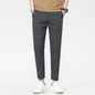 Checkered Fashion Europe and the United States Style Men's Pants Business Casual Travel Slim Pants Comfortable and Versatile