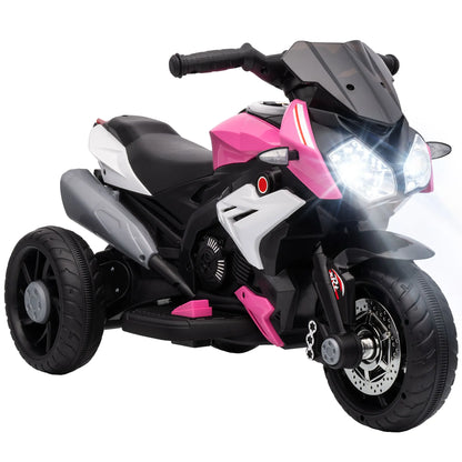 3-wheel electric motorcycle for children, 6V, electric motorcycle for kids aged 3 to 5, with lights and sounds, 86x42x52cm, load capacity: 25 kg