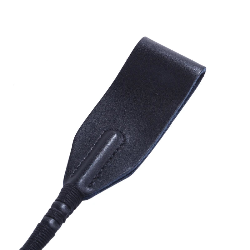 High Quality Black Faux Leather Horse Whip Hand Made Halter Braided Riding Racing Equipment