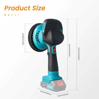 Podofo 6'' Electric Auto Polishing Cleaning Metal Waxing Wood Cordless Car Polisher Sanding Rust Removal Tool For Makita Battery