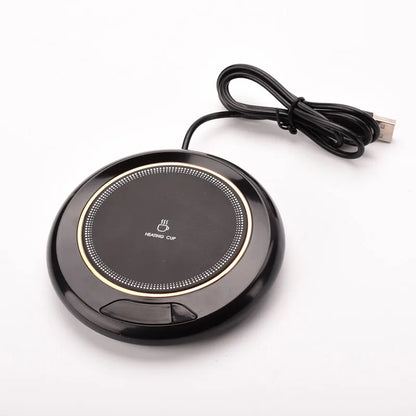 USB Thermostatic Heating Coaster for Home 3-Speed Adjustable Constant Temperature 55-65-75 Degrees Cappuccino Warmer